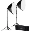 BR-2860 LED Softbox-Tageslichtset 2 x 50W mit Softboxen>Bresser Cheap