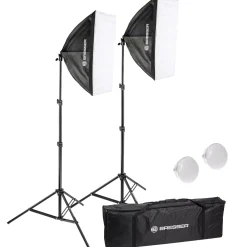 BR-225B LED Tageslicht-Set mit Softboxen 50 x 70 cm>Bresser Flash Sale