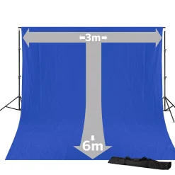 BR-D23 Hintergrundsystem + Hintergrundstoff 3 x 6m Chromakey Blau>Bresser Best