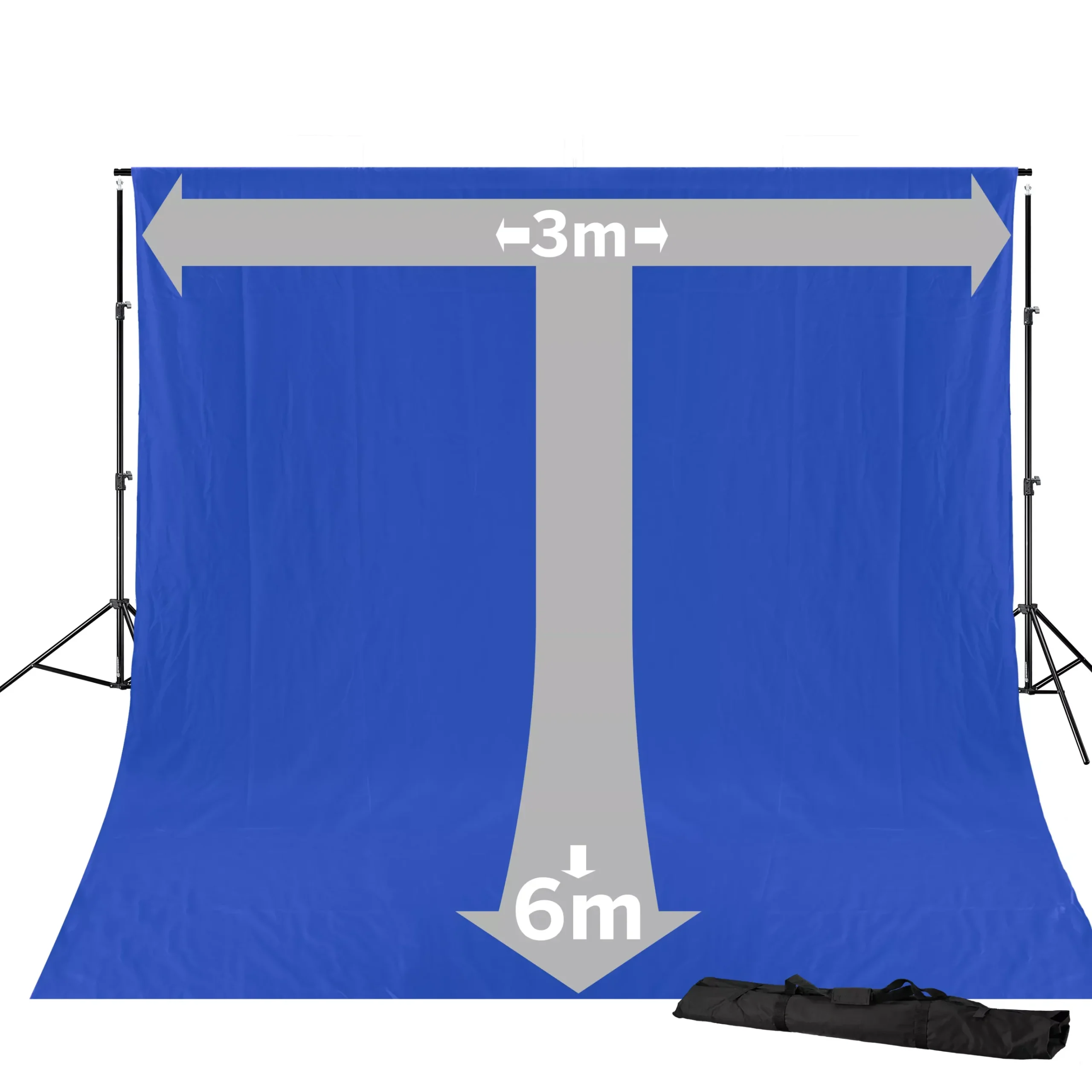 BR-D23 Hintergrundsystem + Hintergrundstoff 3 x 6m Chromakey Blau>Bresser Best