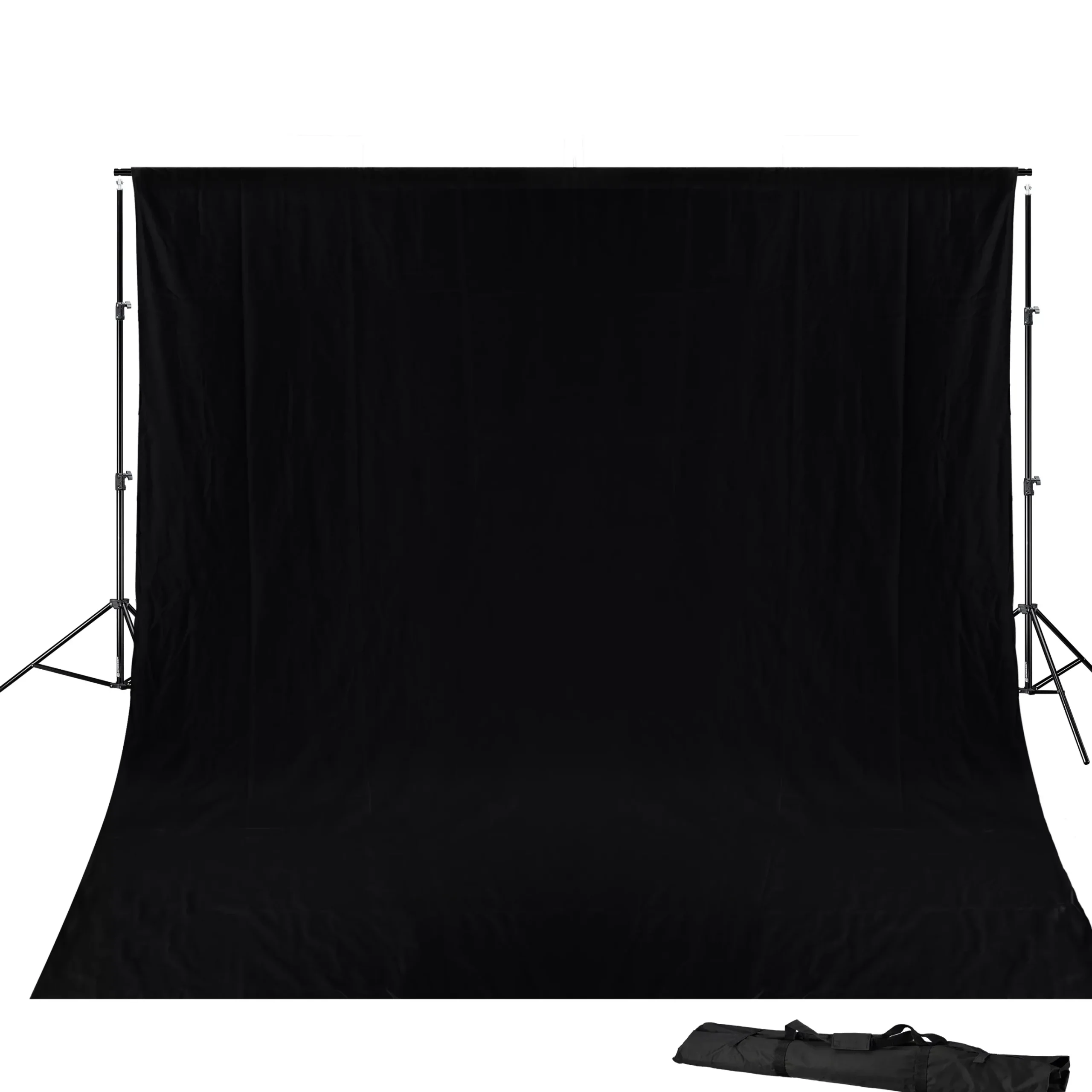 BR-D23 Hintergrundsystem + Hintergrundstoff 3 x 6m Schwarz>Bresser New