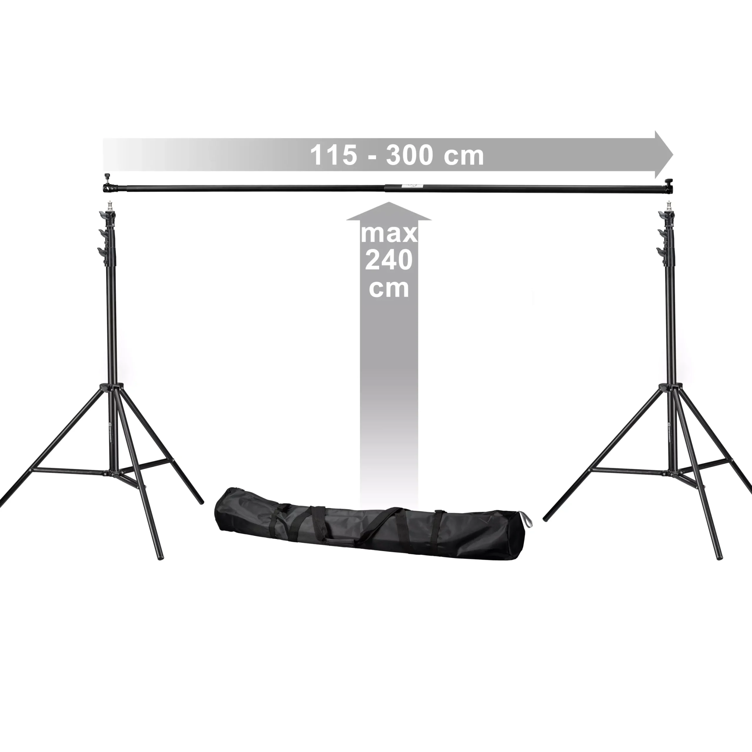 BR-D24 Hintergrundsystem + Hintergrundstoff 2,5 x 3m Weiß>Bresser Best
