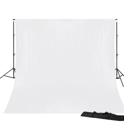 BR-D23 Hintergrundsystem + Hintergrundstoff 3 x 4m Weiß>Bresser Flash Sale
