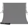 BR-D24 Hintergrundsystem + Hintergrundstoff 2,5 x 3m Grau>Bresser Outlet