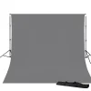 BR-D23 Hintergrundsystem + Hintergrundstoff 3 x 4m Grau>Bresser Flash Sale
