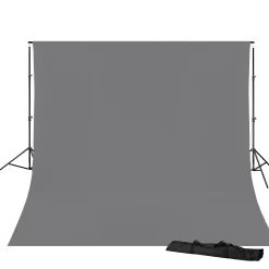 BR-D23 Hintergrundsystem + Hintergrundstoff 3 x 4m Grau>Bresser Flash Sale