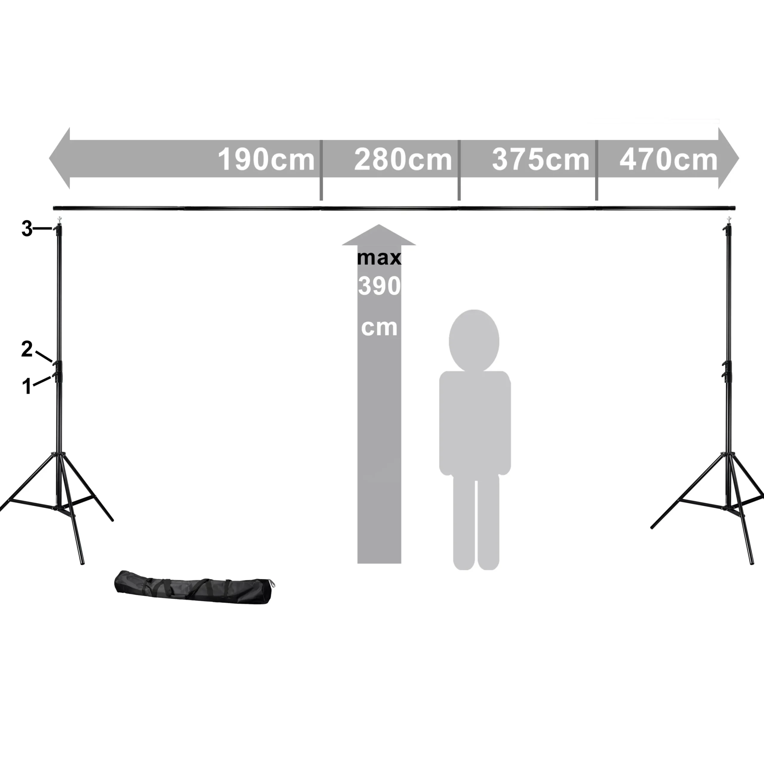 BR-D45 PRO-1 Hintergrundsystem 380 x 450 cm>Bresser Best