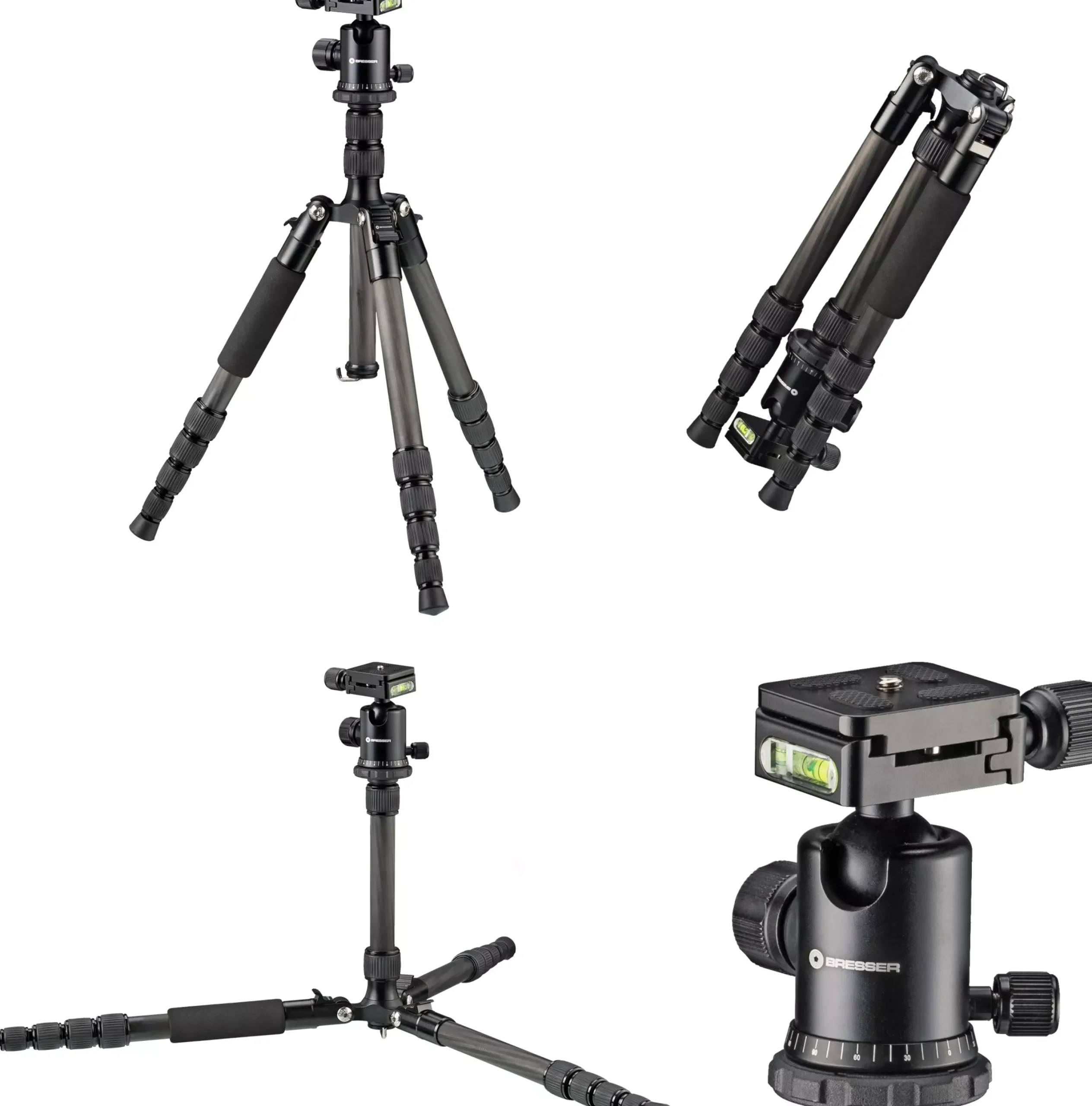 BR-2205-N1 Carbon Fotostativ bis 8 kg verwendbar als Dreibein- und Bodenstativ>Bresser Online