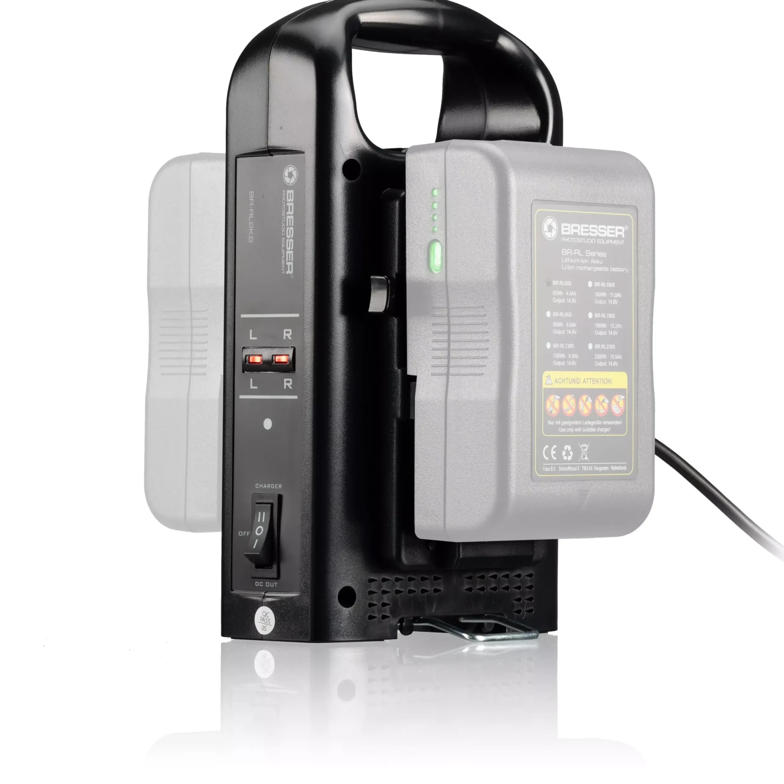BR-RL2KS Ladegerät für 2 V-Lock Akkus>Bresser Store