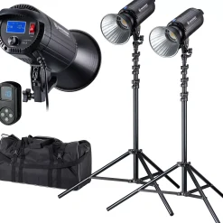 BR-150S COB LED Dual Kit mit Reflektor>Bresser Clearance