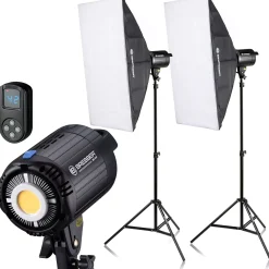 BR-60S COB LED-Tageslicht-Set 60W mit Softboxen>Bresser Discount