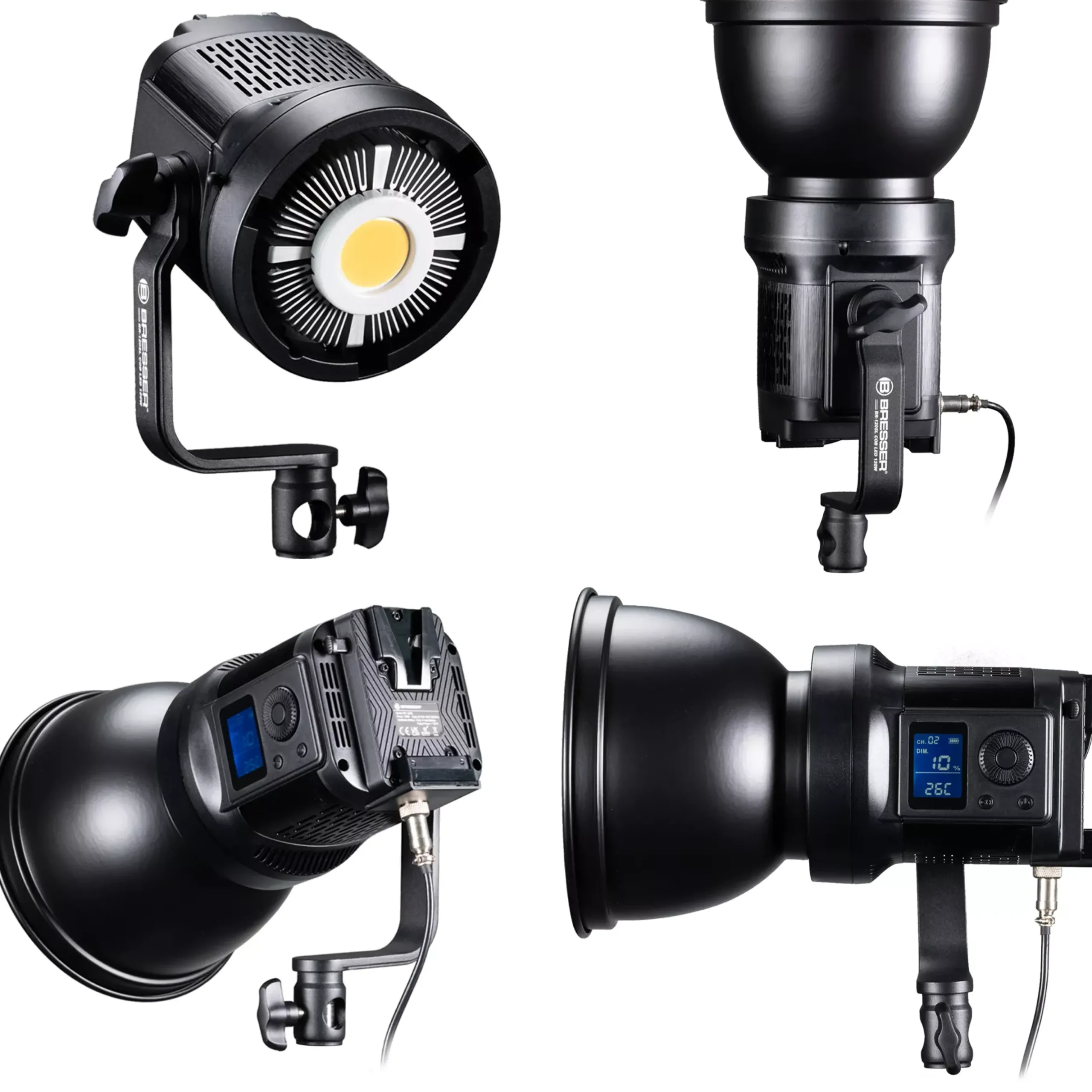 BR-120SL COB LED 120W Dual Kit mit Softboxen>Bresser Outlet