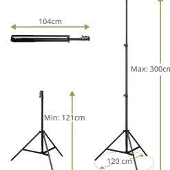BR-TP300R Lampenstativ 300cm><noscript><img width=