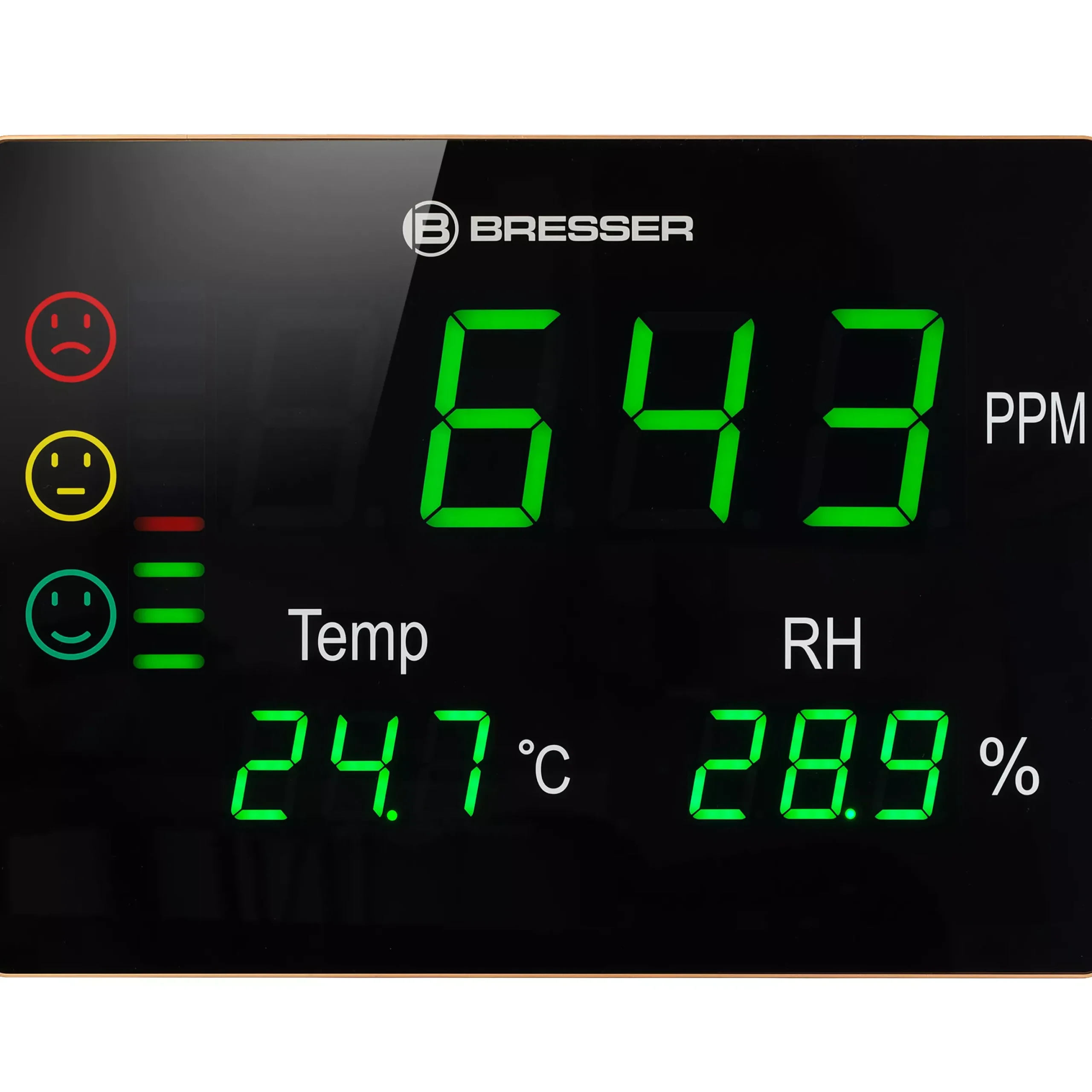CO2-Messgerät Smile XXL mit CO2-Ampel und extragroßem LED-Display>Bresser Sale