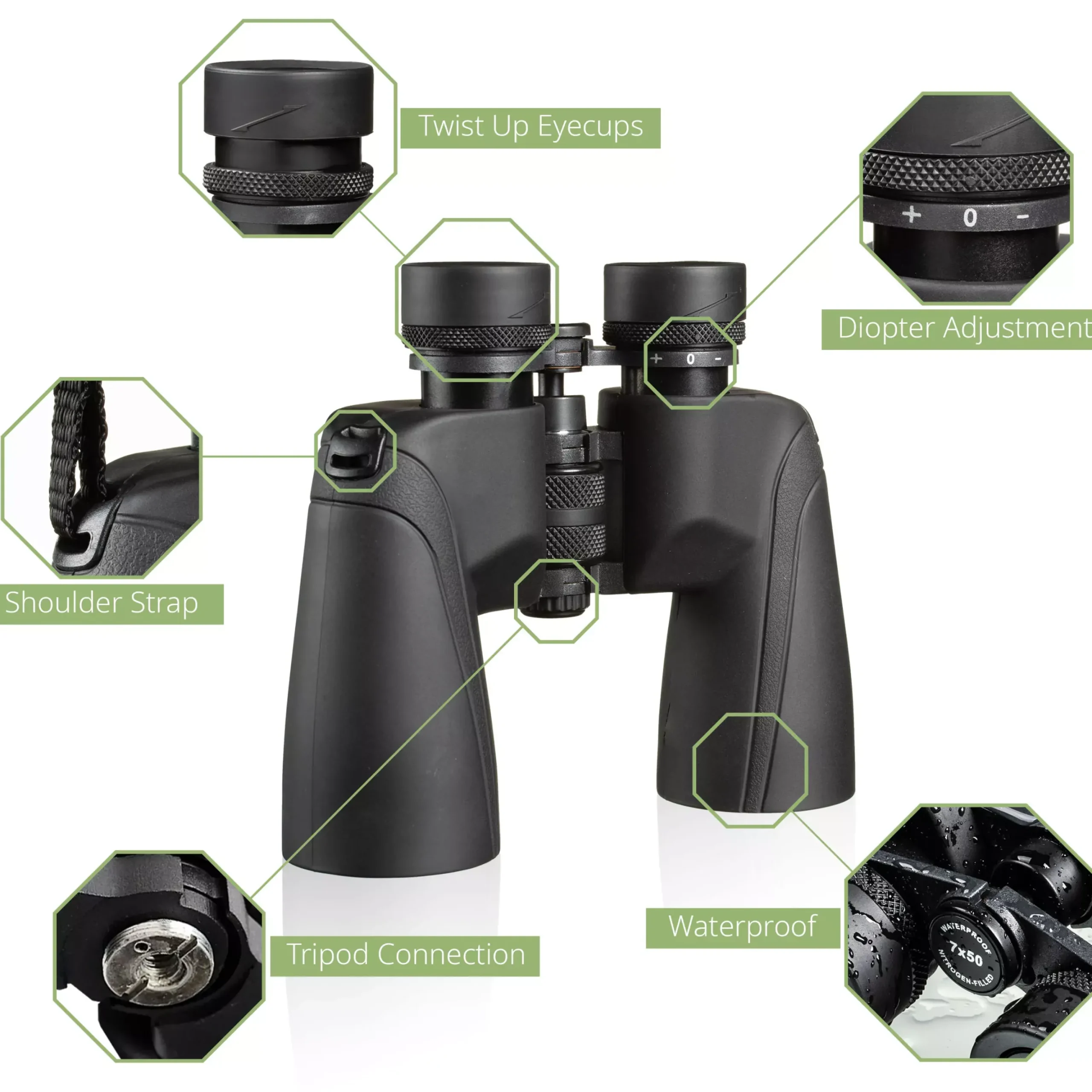Corvette 7x50 Porro Fernglas - wasserdicht>Bresser Cheap