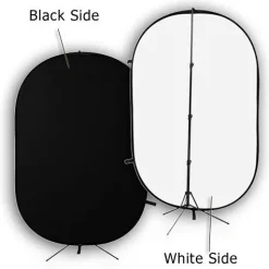 Falthintergrund BR-3 180 x 240cm Schwarz/Weiß>Bresser Discount