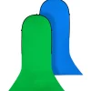 Falthintergrund BR-TR15 150 x 200+200cm Grün/Blau mit Schleppe>Bresser Best Sale