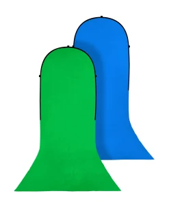 Falthintergrund BR-TR15 150 x 200+200cm Grün/Blau mit Schleppe>Bresser Best Sale