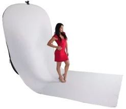 Falthintergrund BR-TR11 Schwarz/Weiß 180 x 240 cm mit Schleppe in weiß 240 cm>Bresser New