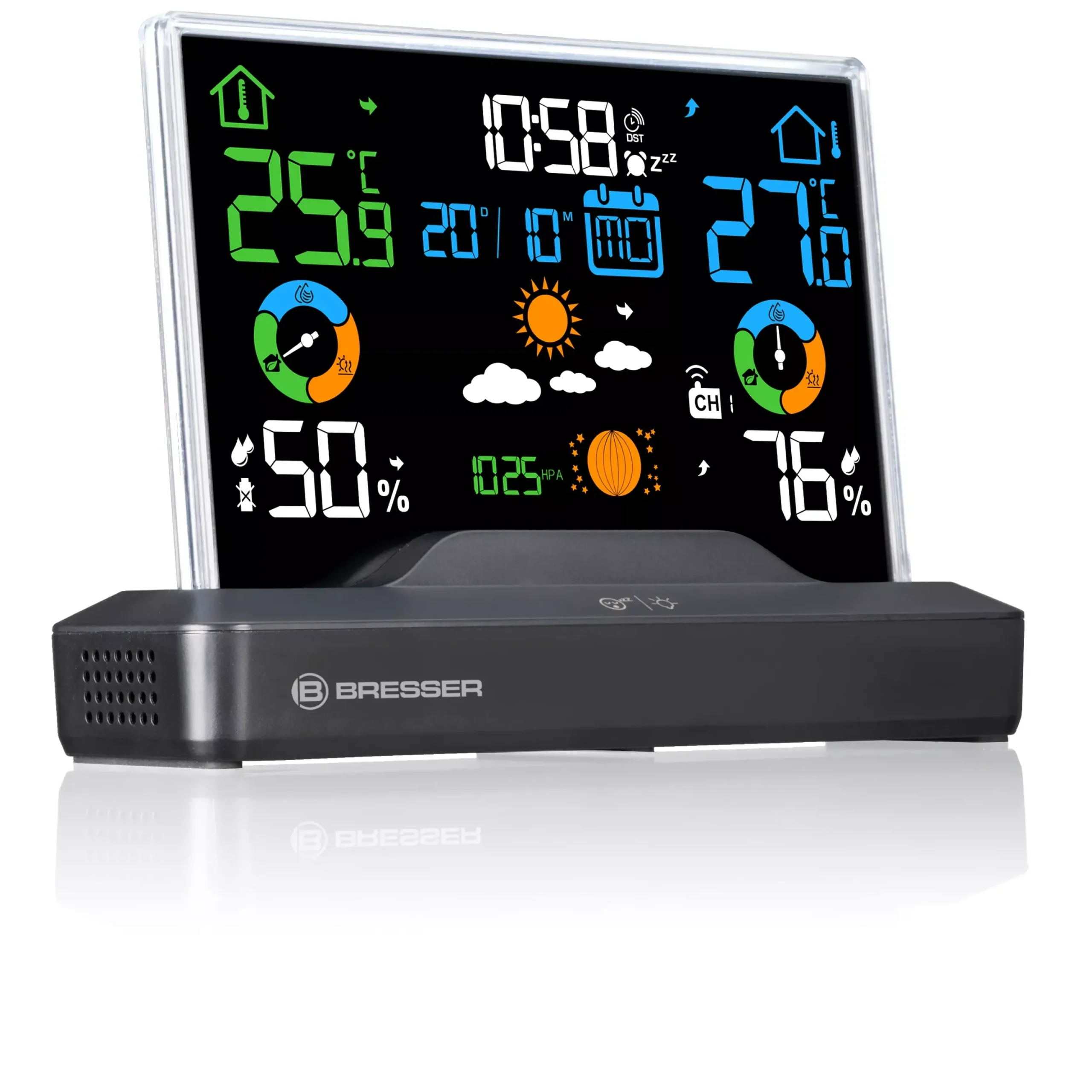 Funk-Farbwetterstation mit rahmenlosem Display>Bresser Flash Sale