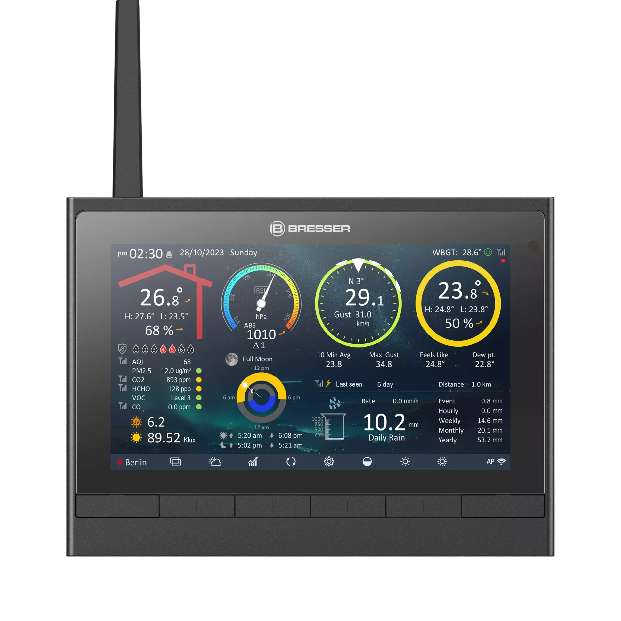 9-in-1 MeteoChamp HD WLAN Wetterstation>Bresser Outlet