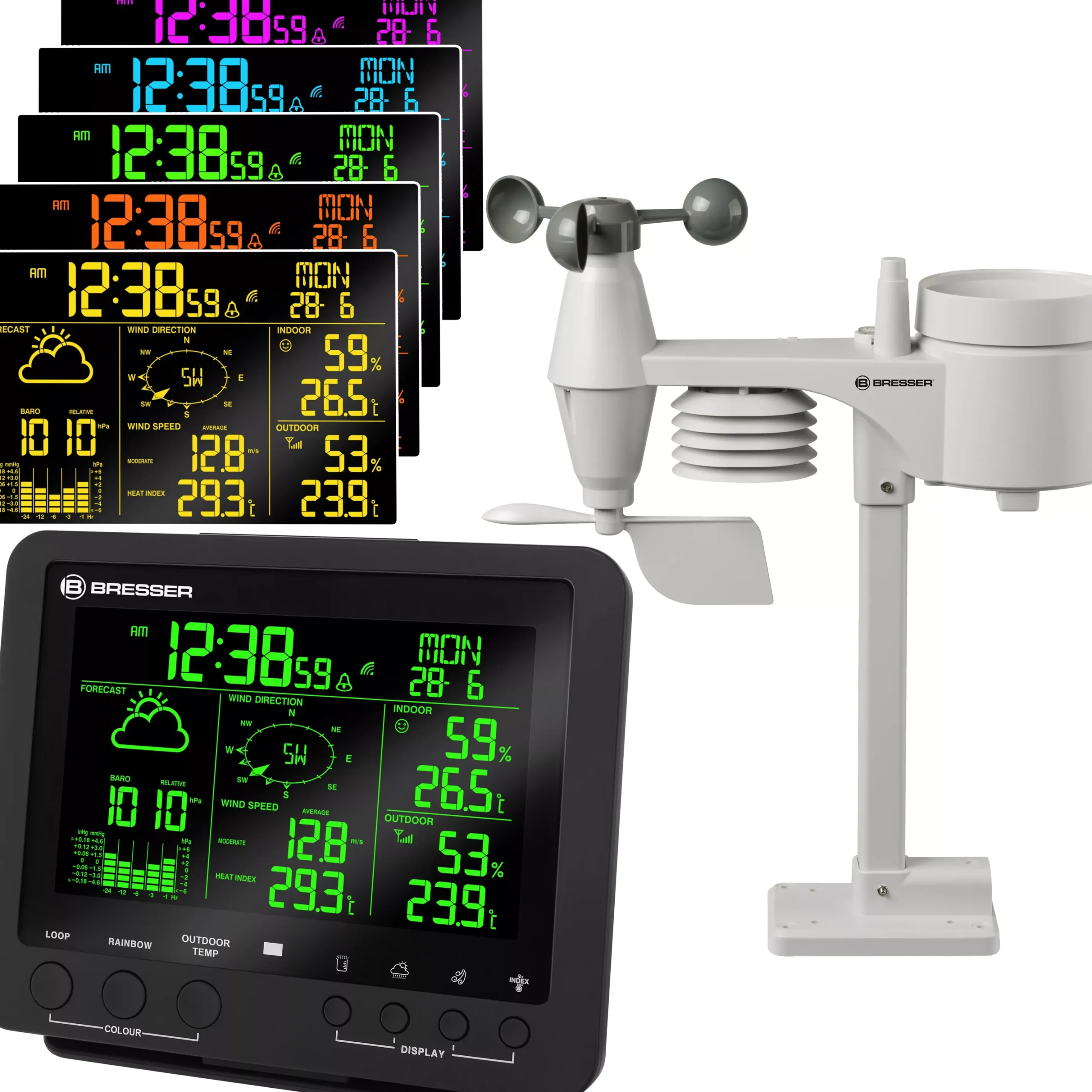 5-in-1 Profi-Wetterstation mit Farbwechsel>Bresser Sale
