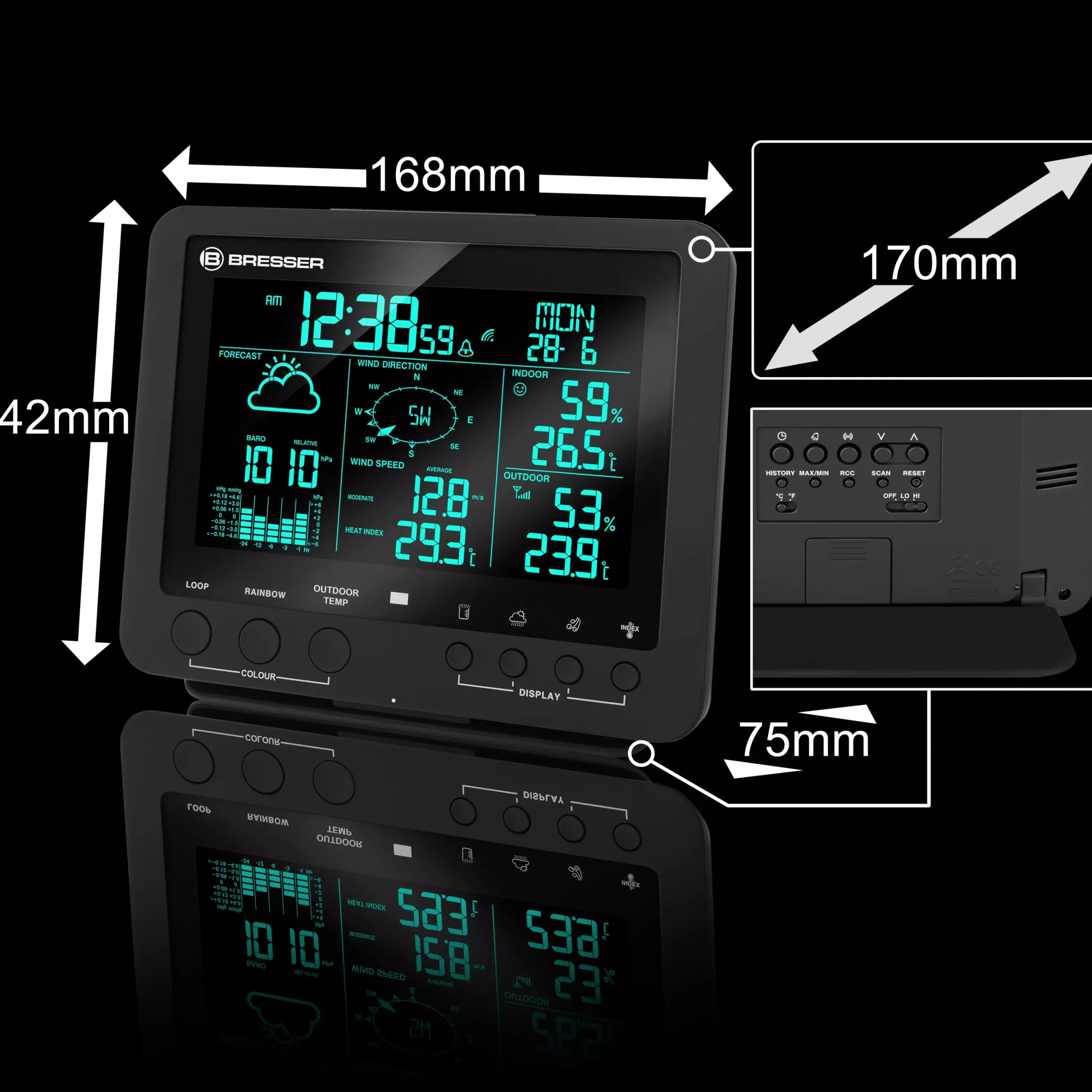 5-in-1 Profi-Wetterstation mit Farbwechsel>Bresser Sale
