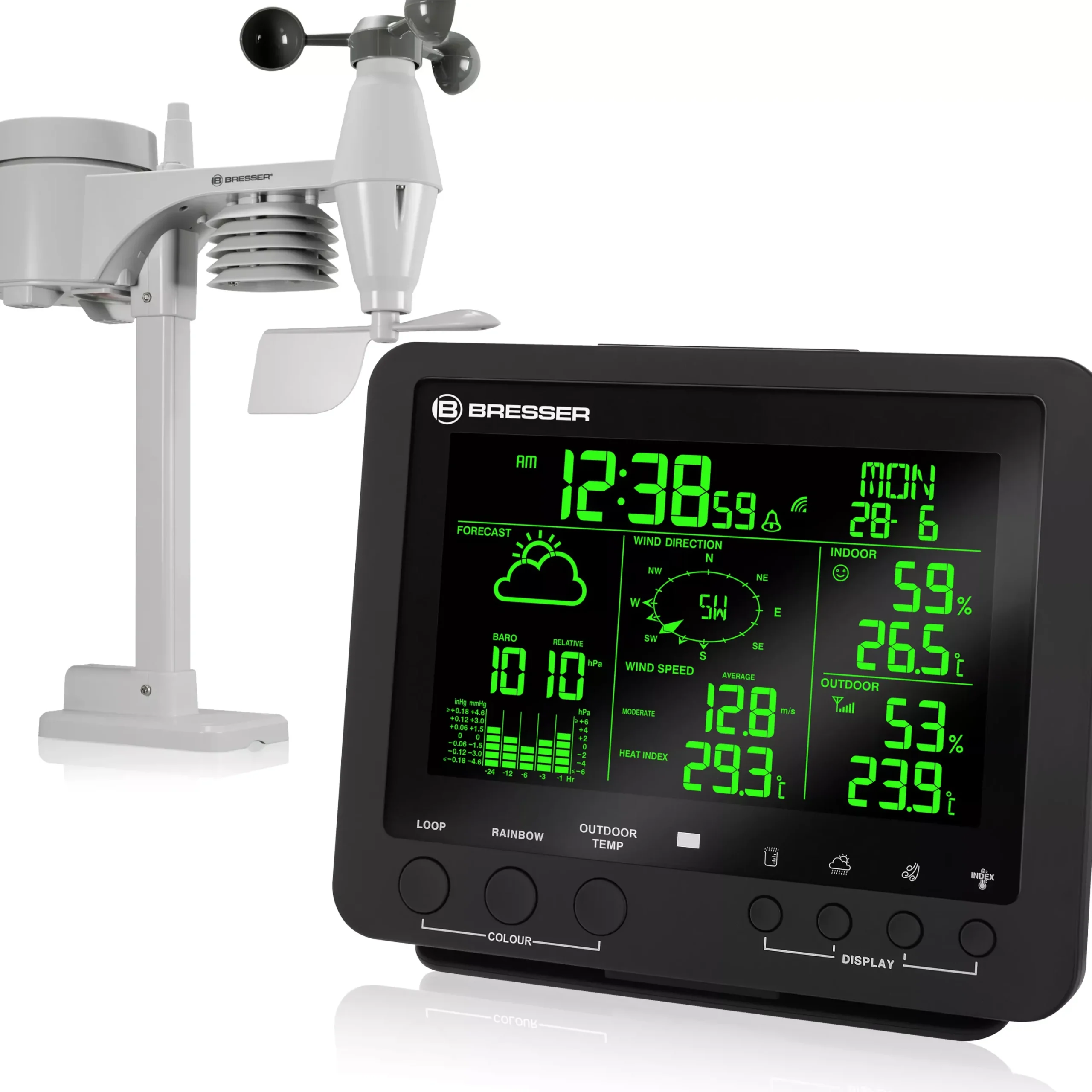 5-in-1 Profi-Wetterstation mit Farbwechsel>Bresser Sale