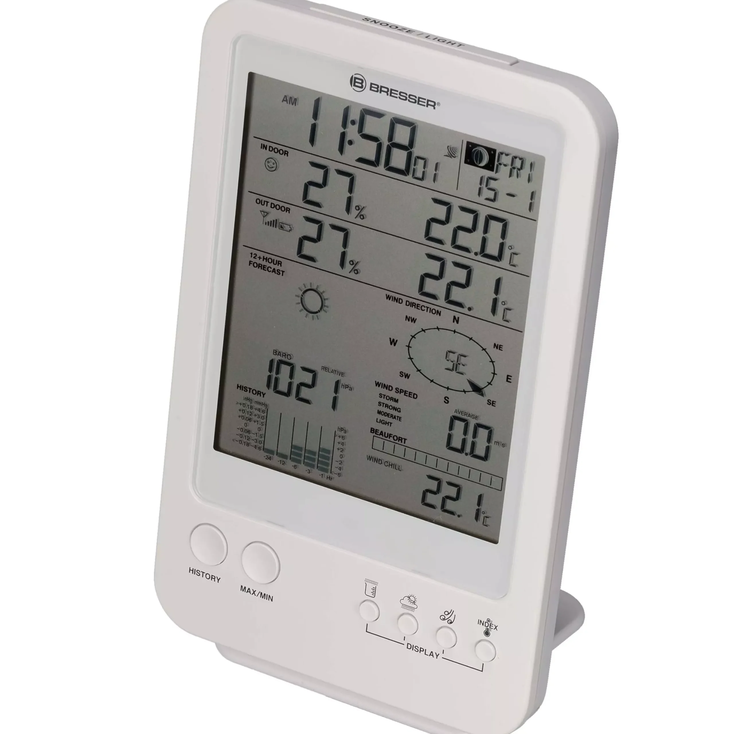 5-in-1-Wetterstation weiß>Bresser Best