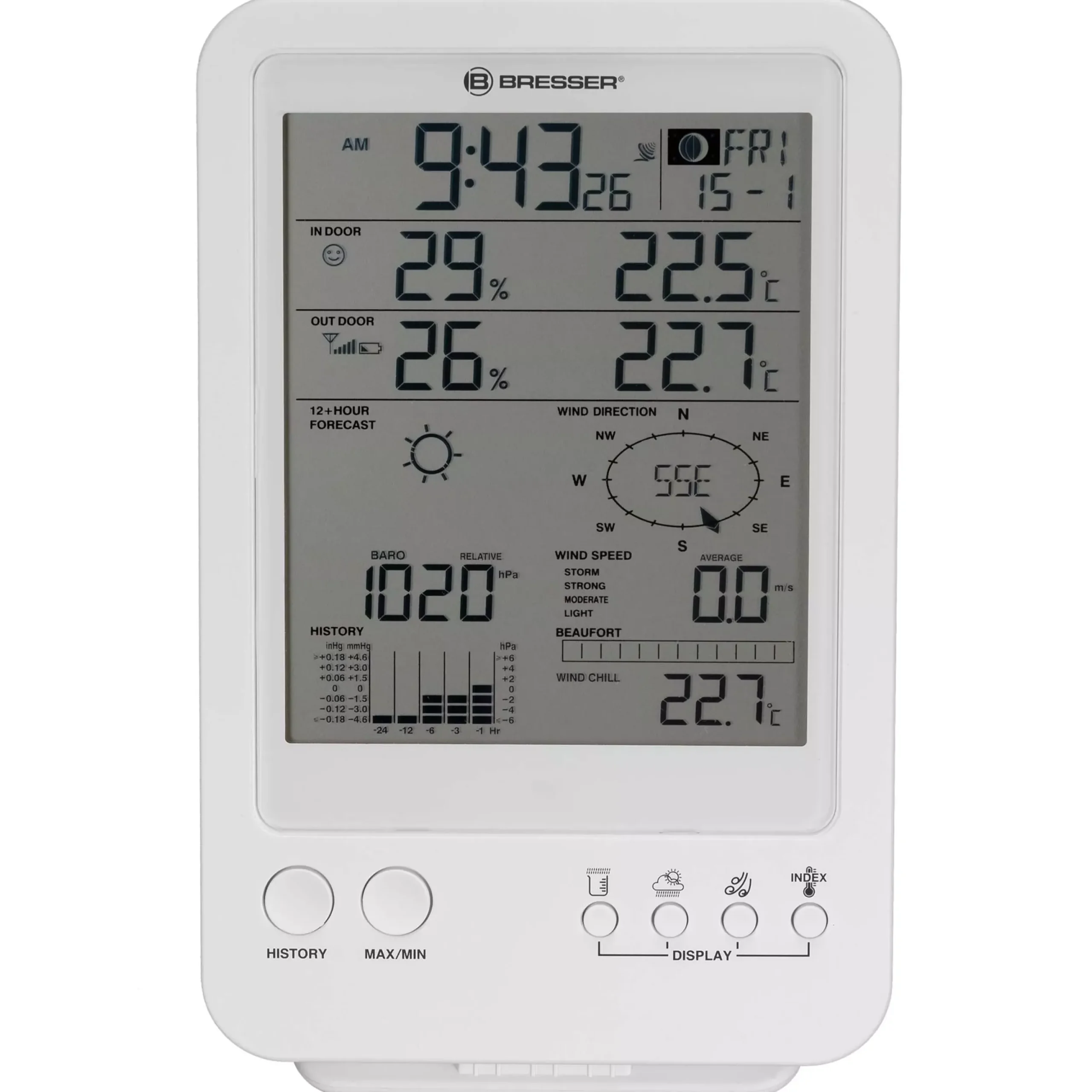 5-in-1-Wetterstation weiß>Bresser Best