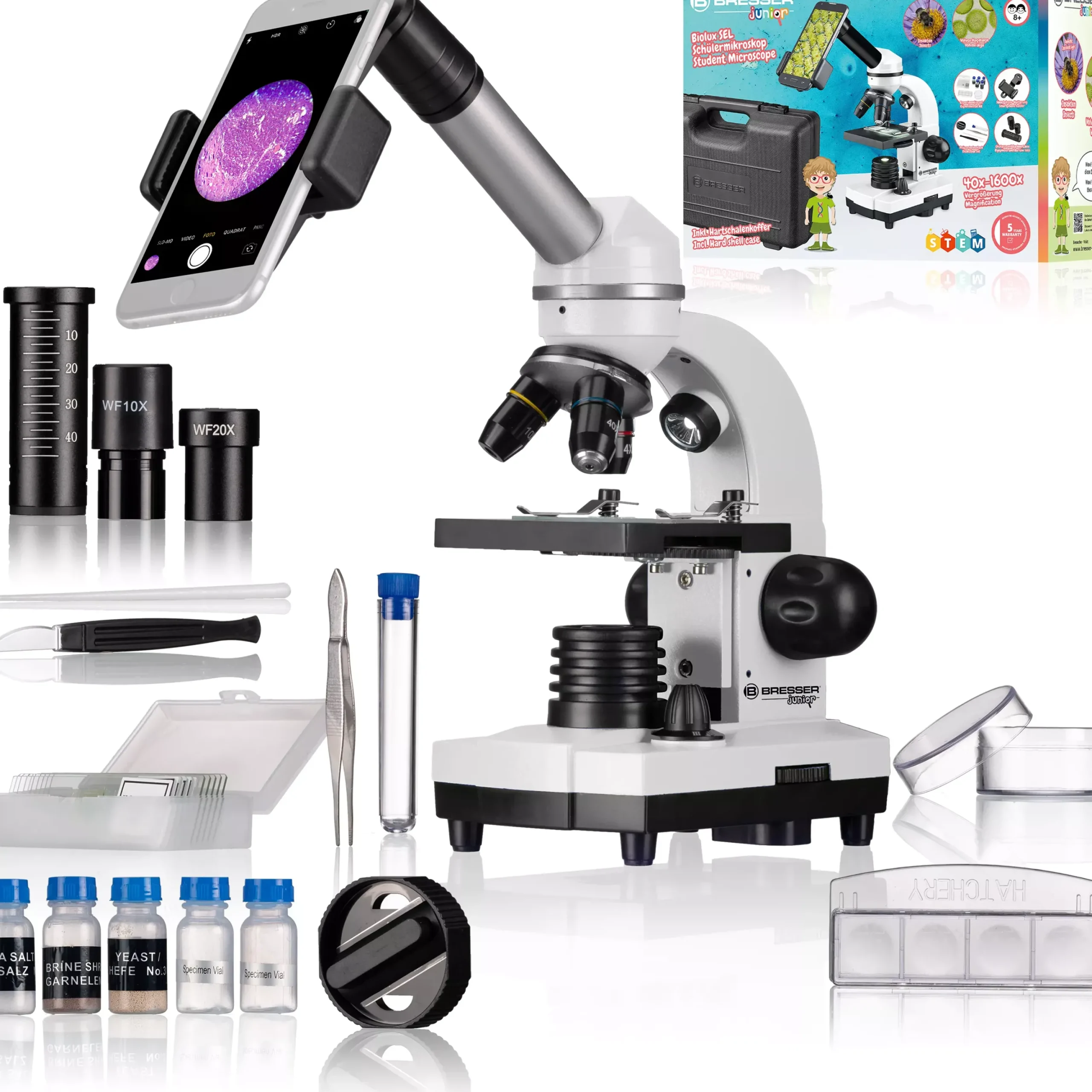 JUNIOR Biolux SEL Schülermikroskop mit Hartschalenkoffer>Bresser New