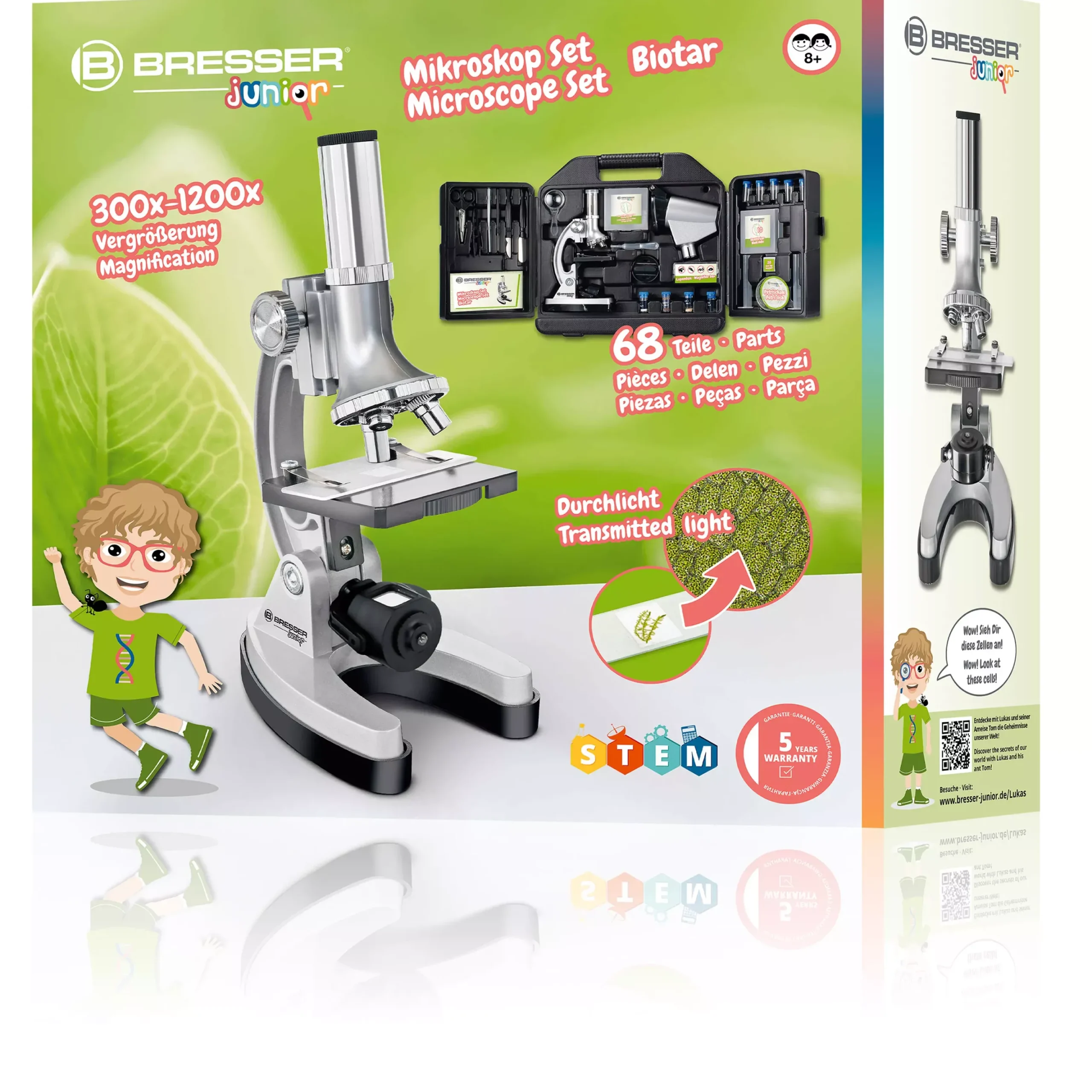 JUNIOR Biotar 300x-1.200x Mikroskop-Set im Koffer>Bresser Best