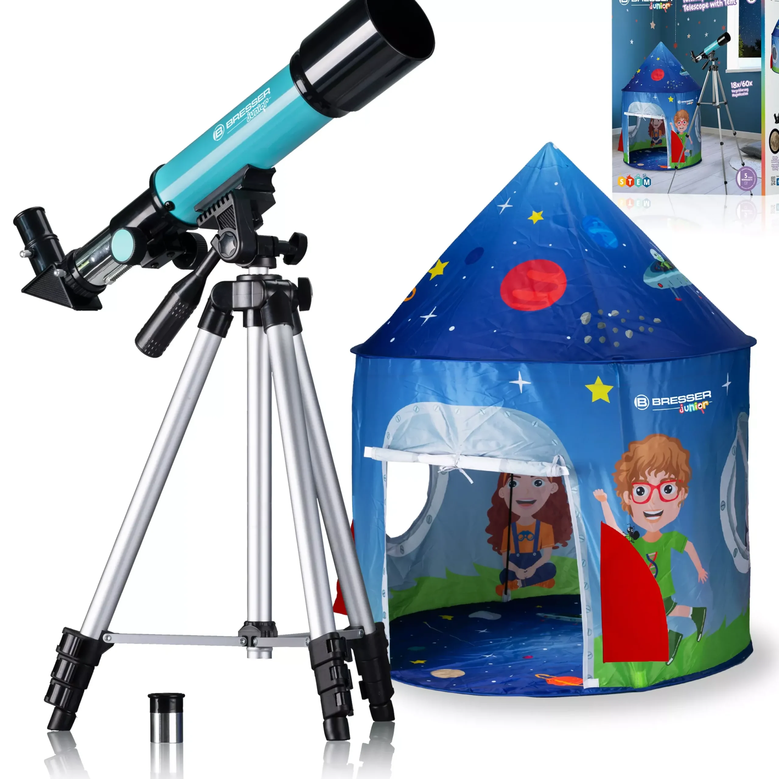 JUNIOR Linsenteleskop 50/360 mit Zelt>Bresser Sale