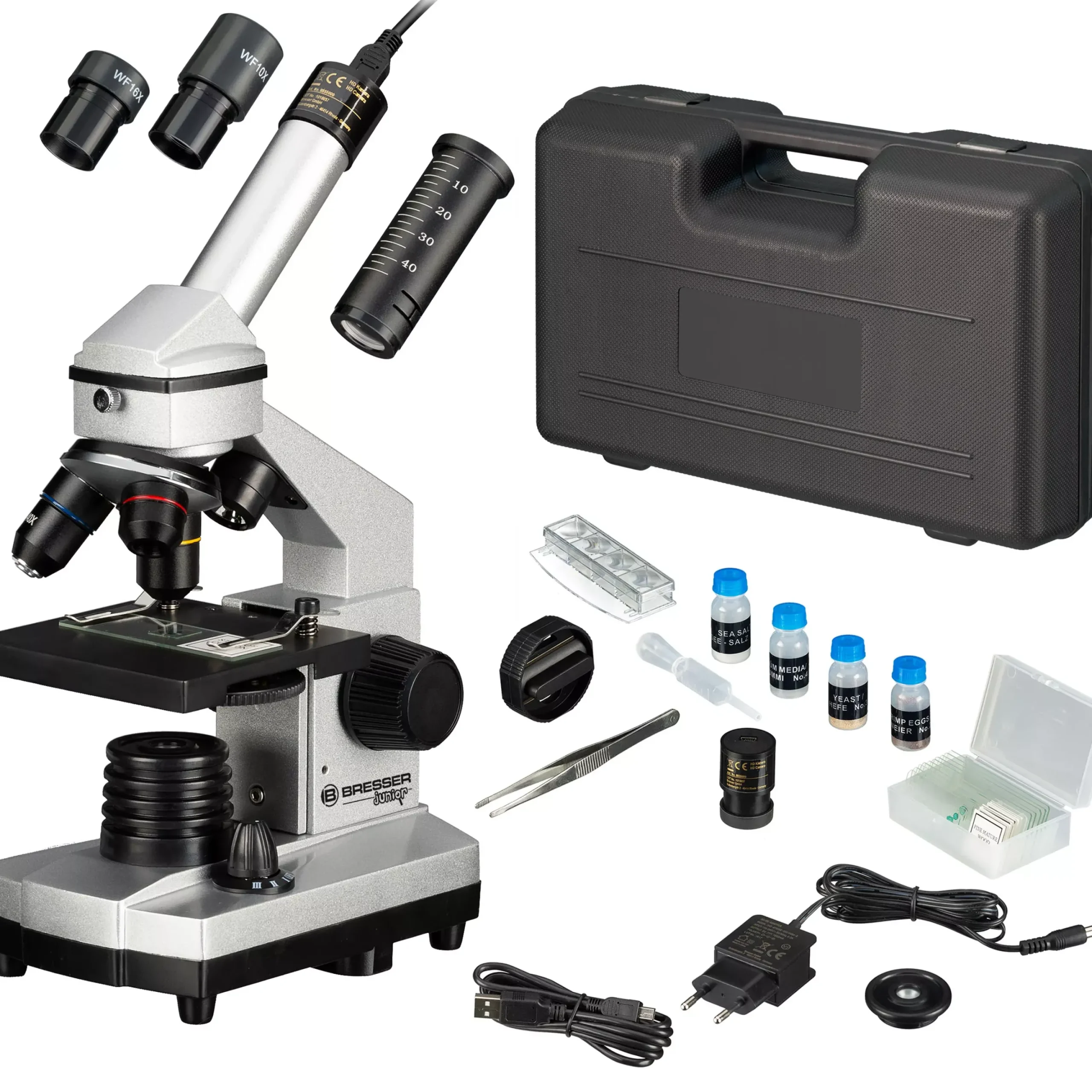 JUNIOR 40x-1024x Mikroskop Set mit Hartschalenkoffer>Bresser Best Sale