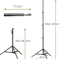 Lampenstativ BR-TP240 PRO-1 im 2er Set><noscript><img width=