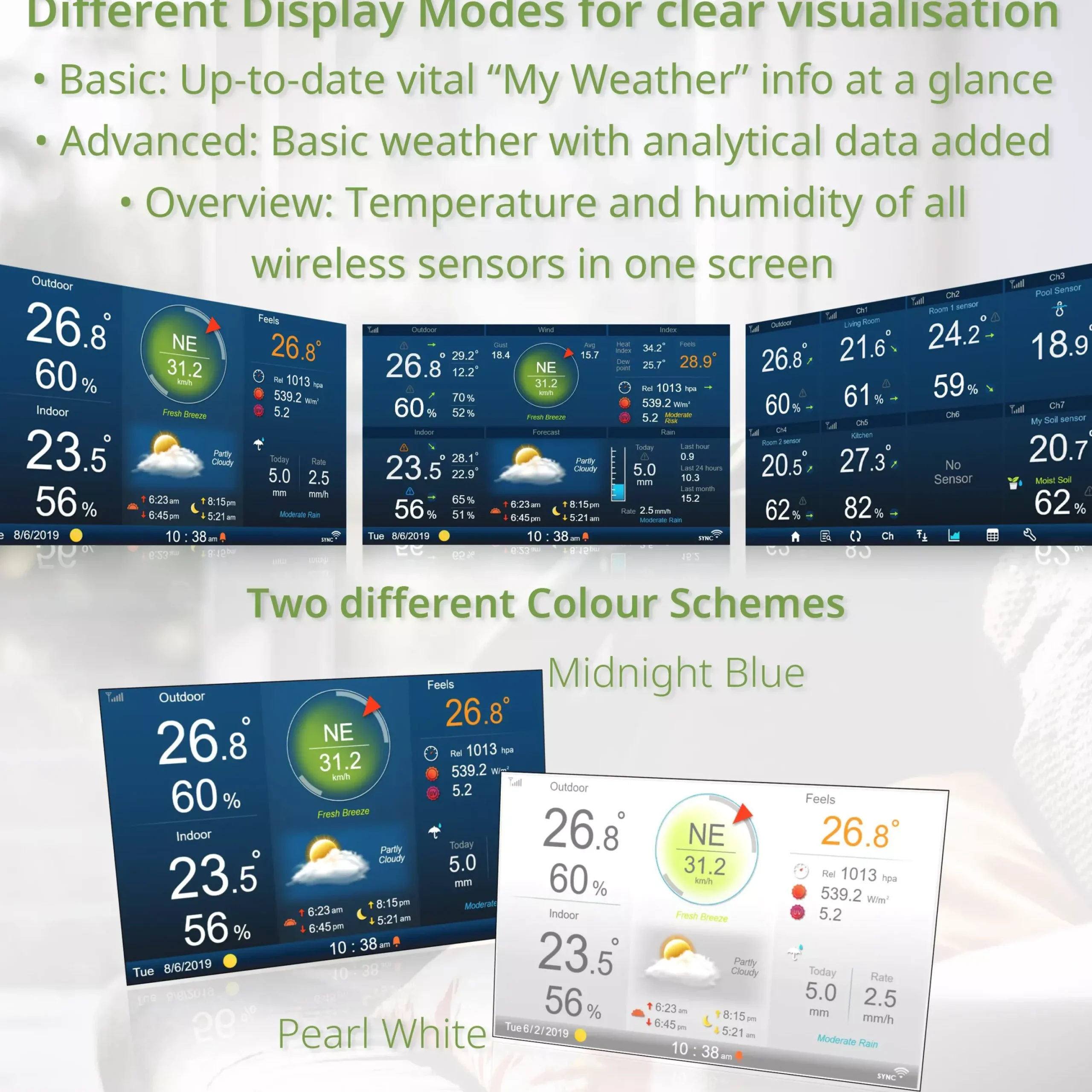 MeteoChamp HD WLAN-Wetterstation 7-in-1 mit verschiedenen Anzeige-Modi>Bresser Sale
