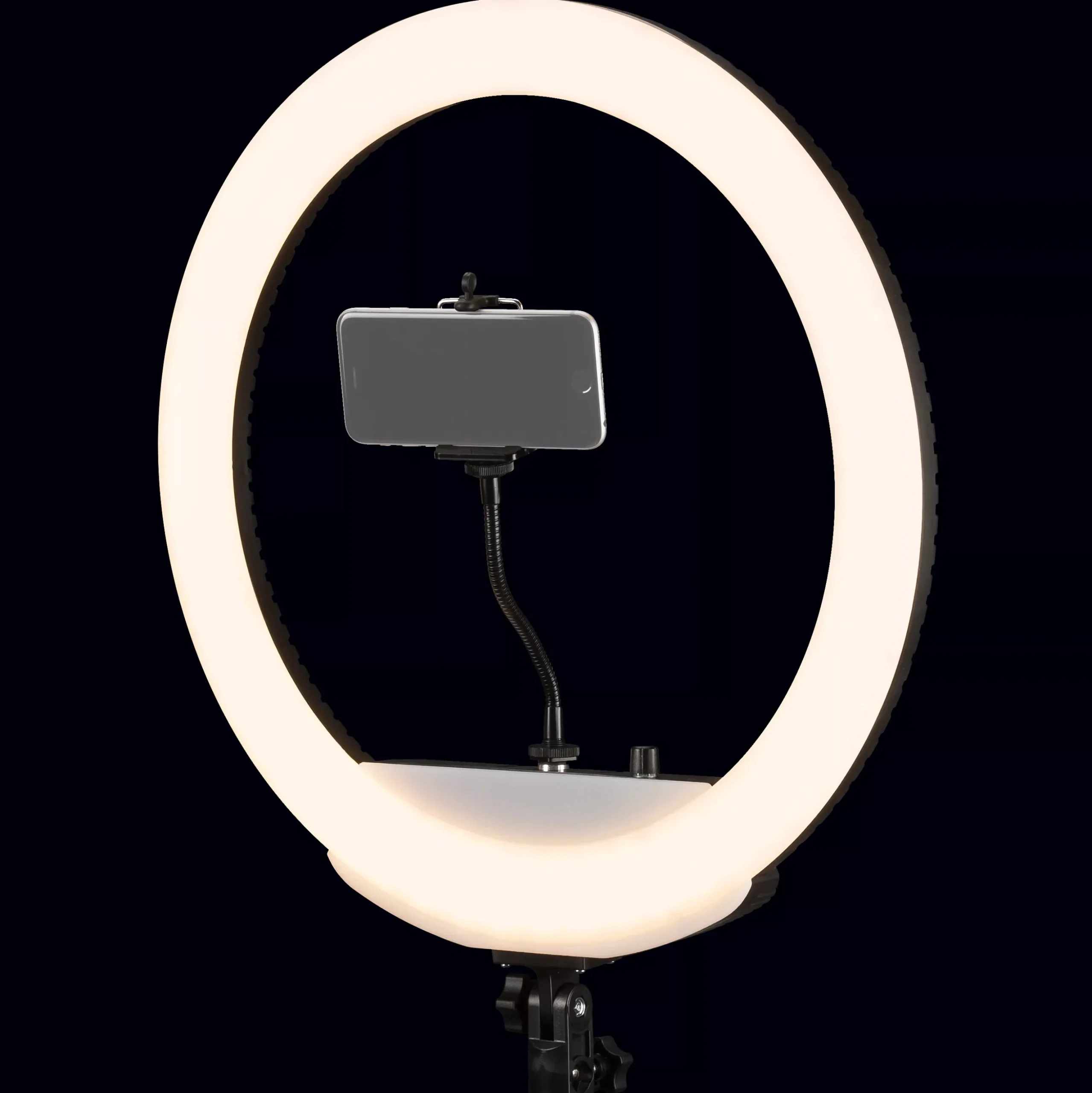 MM-26AB Bi-Color LED Ringlicht 48W dimmbar mit Smartphonehalter und Fernauslöser>Bresser Store