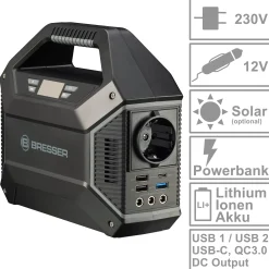 Mobile Power Station tragbarer Stromspeicher 100 Watt>Bresser Best Sale