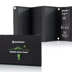 Mobiles Solar-Ladegerät 21 Watt mit USB- u. DC-Anschluss>Bresser Shop