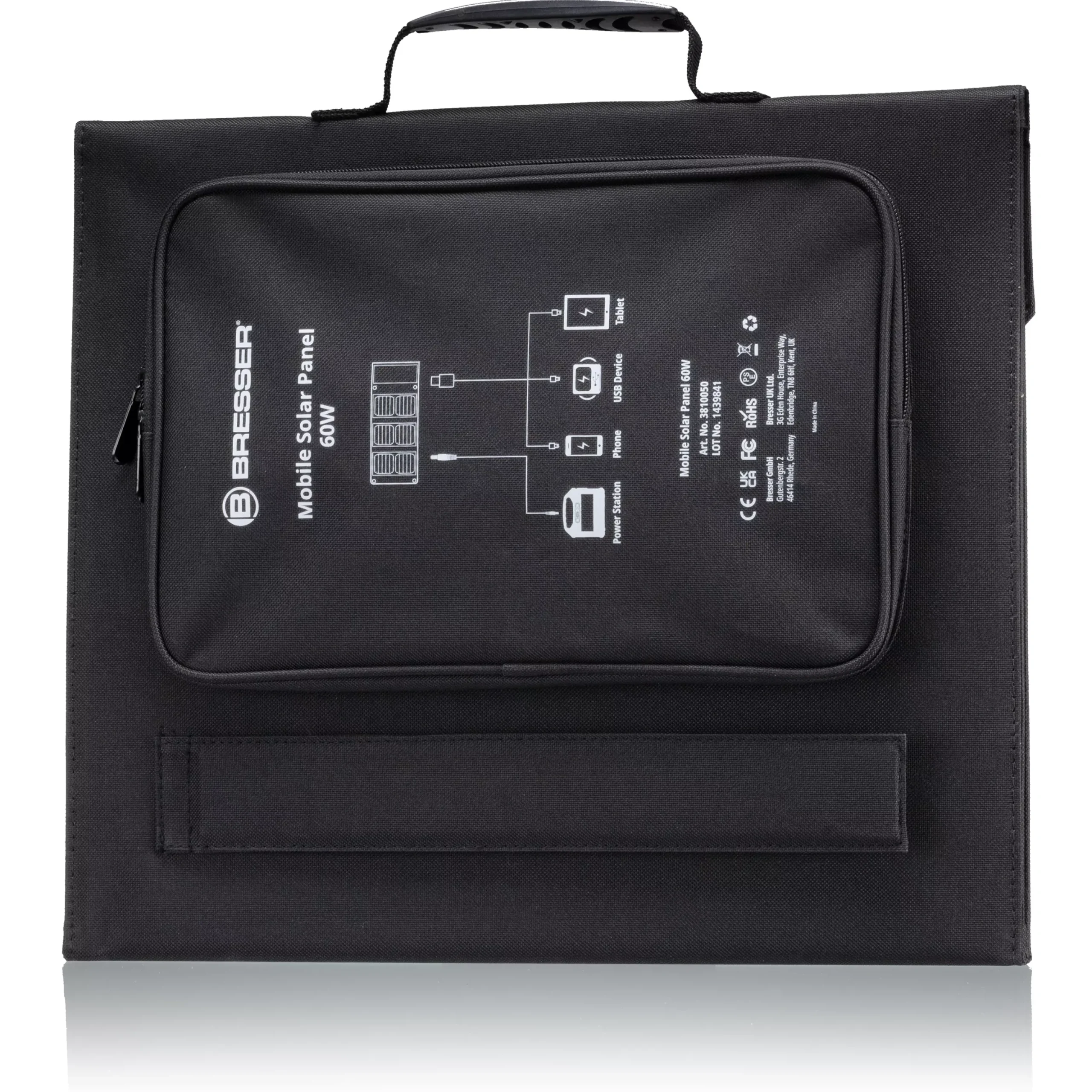 Mobiles Solar-Ladegerät 60 Watt mit USB- u. DC-Anschluss>Bresser Discount