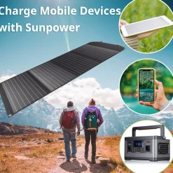 Mobiles Solar-Ladegerät 120 Watt mit USB- u. DC-Anschluss><noscript><img width=