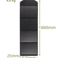 Mobiles Solar-Ladegerät 120 Watt mit USB- u. DC-Anschluss><noscript><img width=