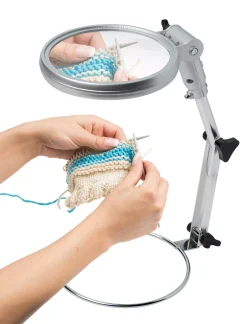Nählupe 2x/4x mit LED Beleuchtung, Durchmesser 120 mm><noscript><img width=