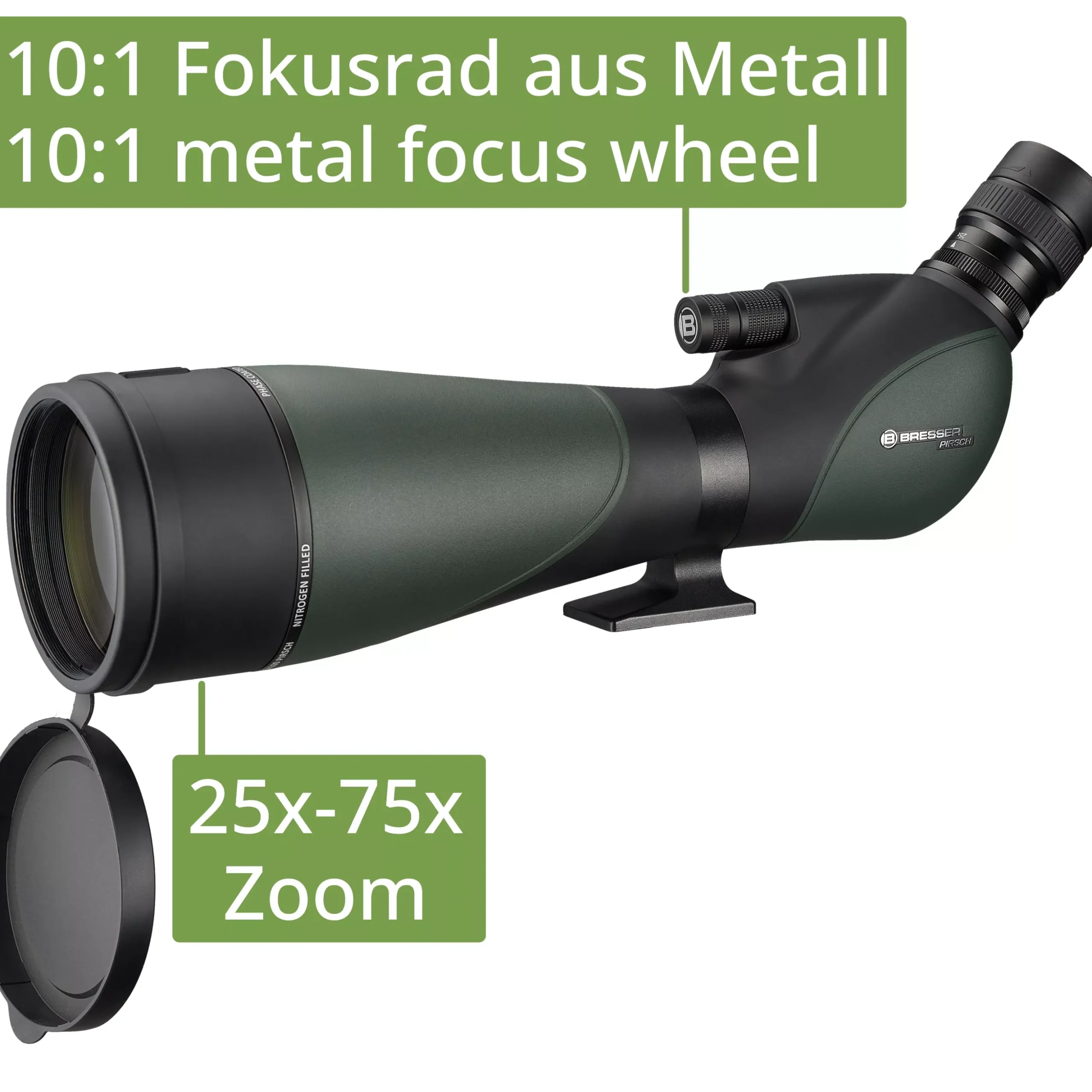 Pirsch 25-75x100 Spektiv Gen. II mit DeLuxe 10:1 Fokus>Bresser Flash Sale