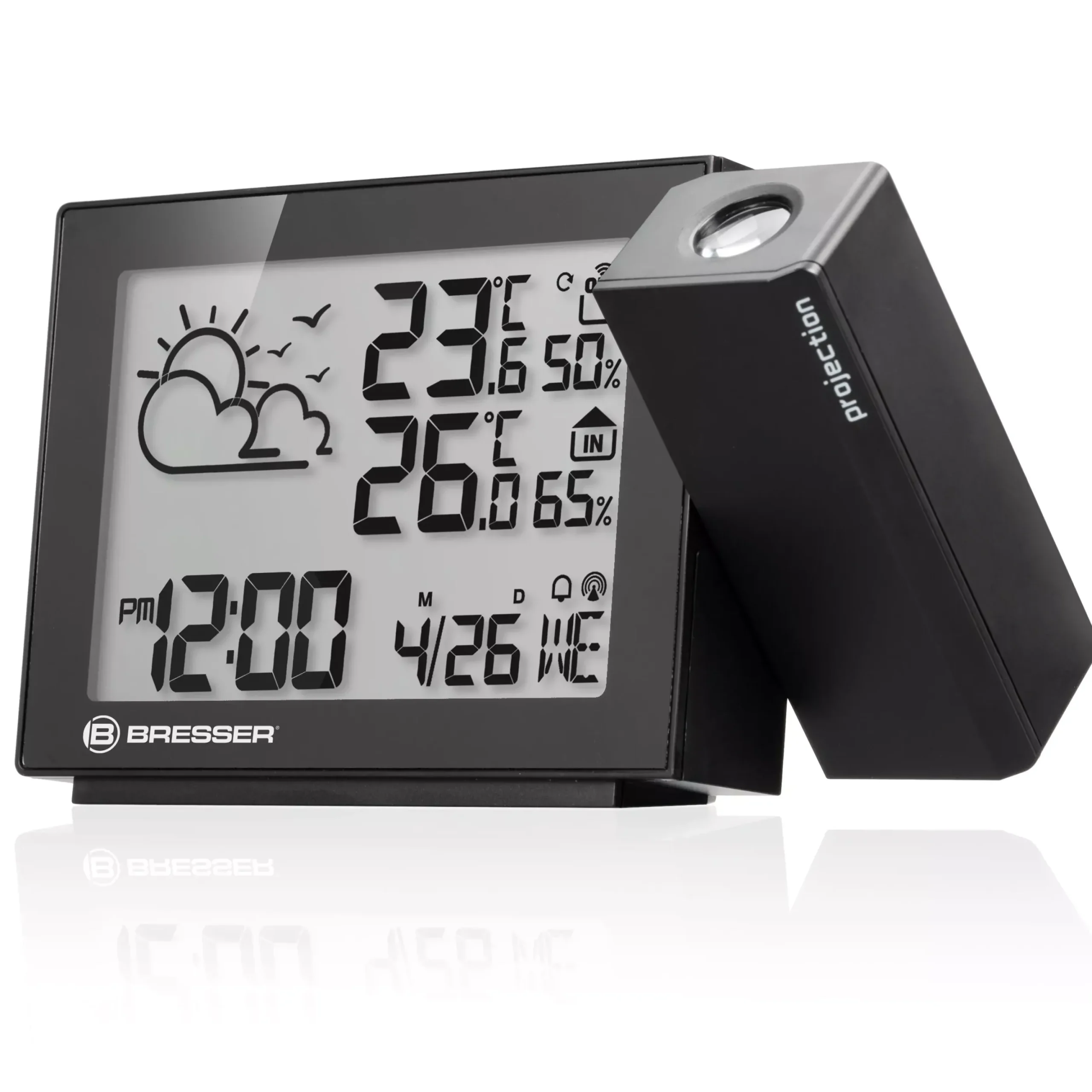 Projektions-Funkwetterstation MeteoTemp P>Bresser Sale