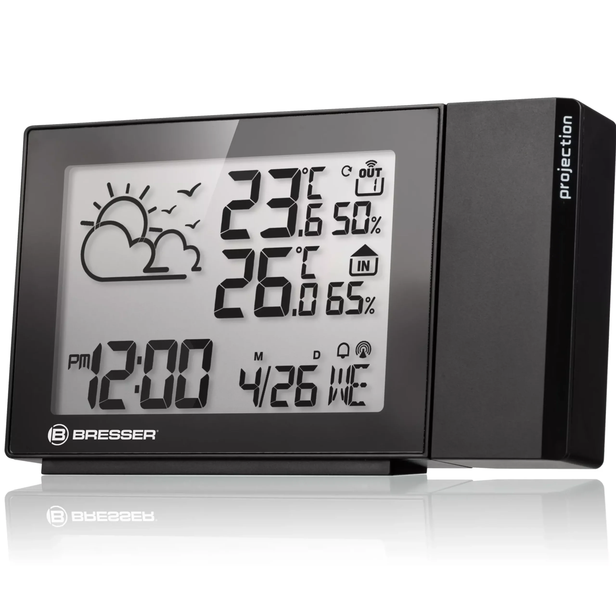 Projektions-Funkwetterstation MeteoTemp P>Bresser Sale