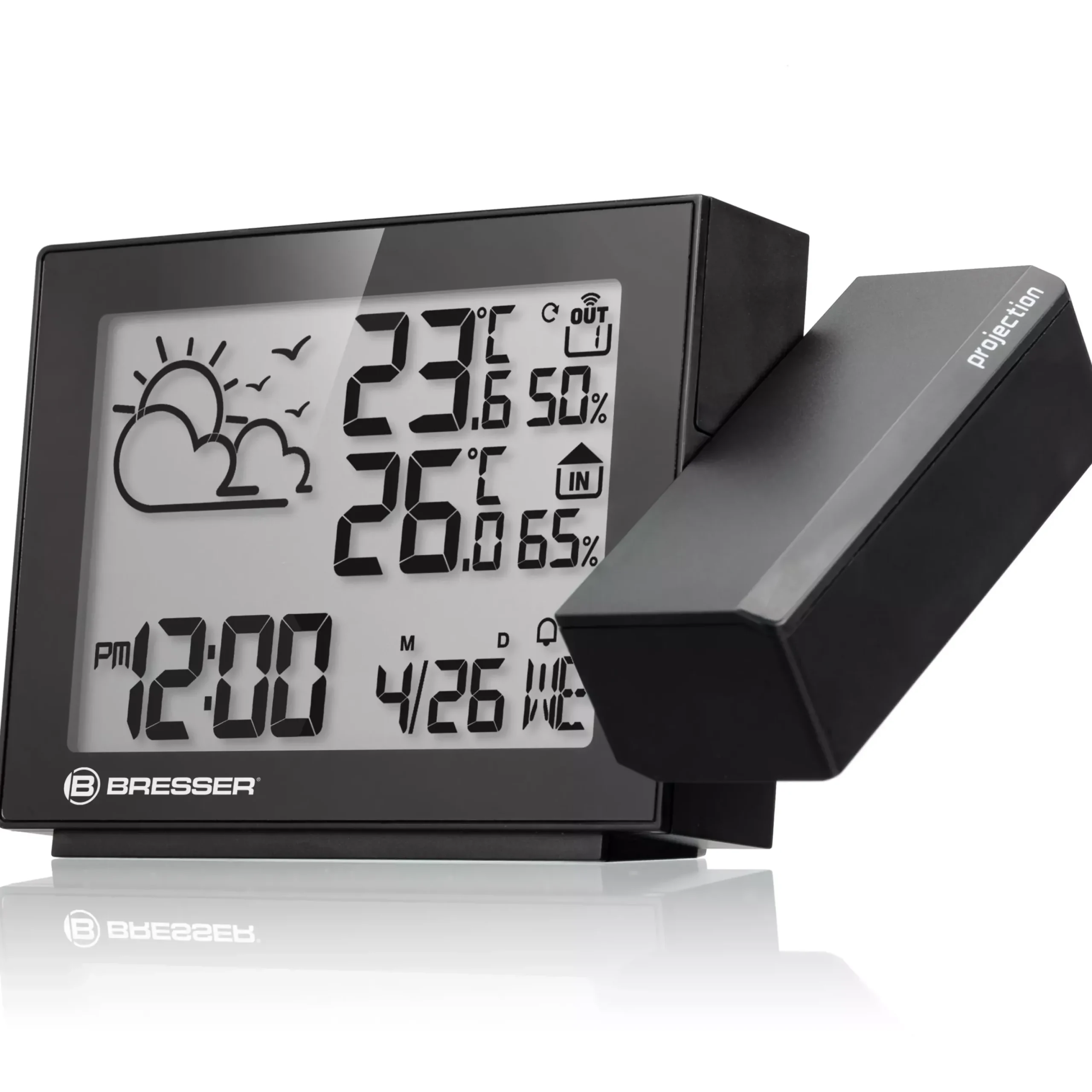 Projektions-Funkwetterstation MeteoTemp P>Bresser Sale