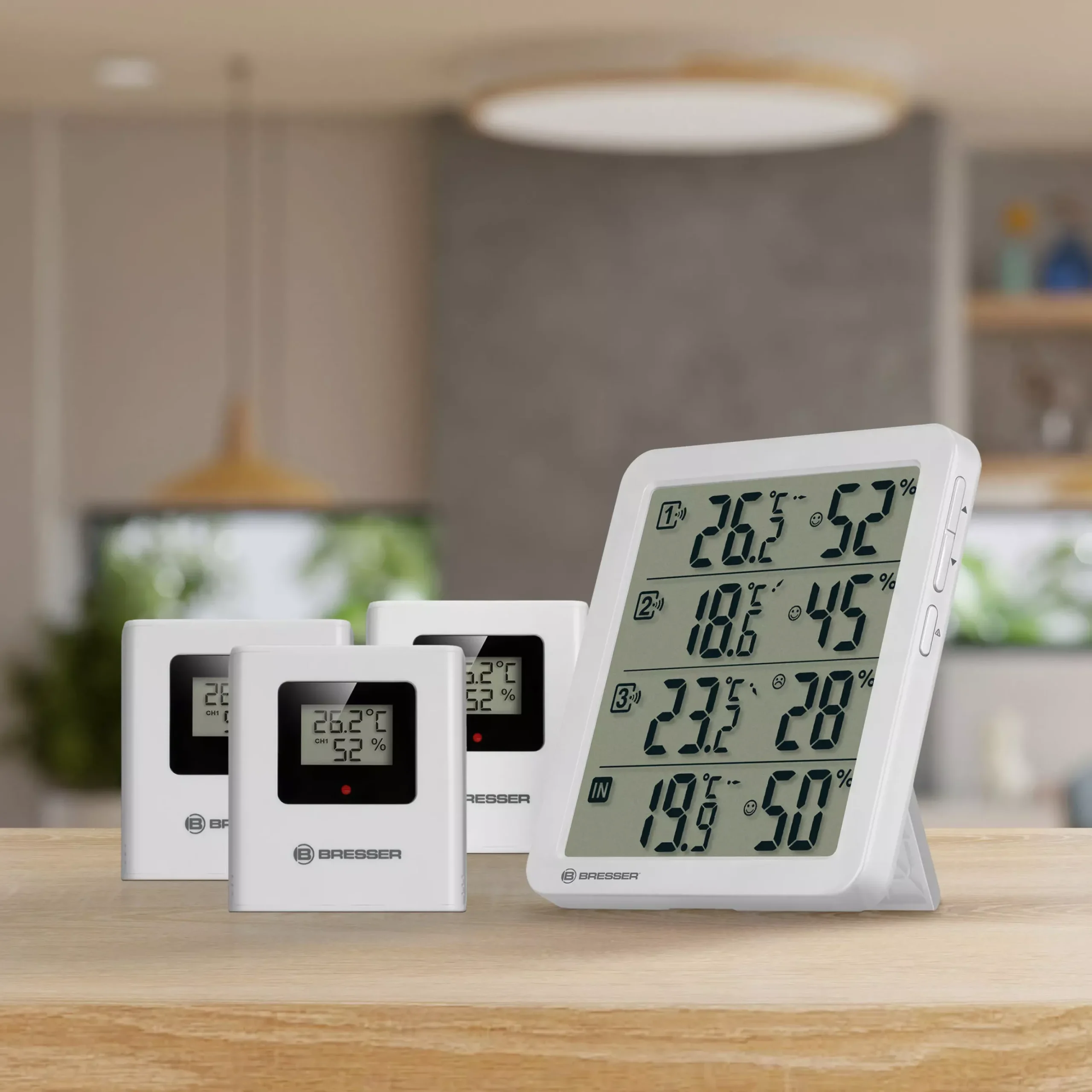 Quadro NV Thermo-Hygrometer weiß>Bresser Store