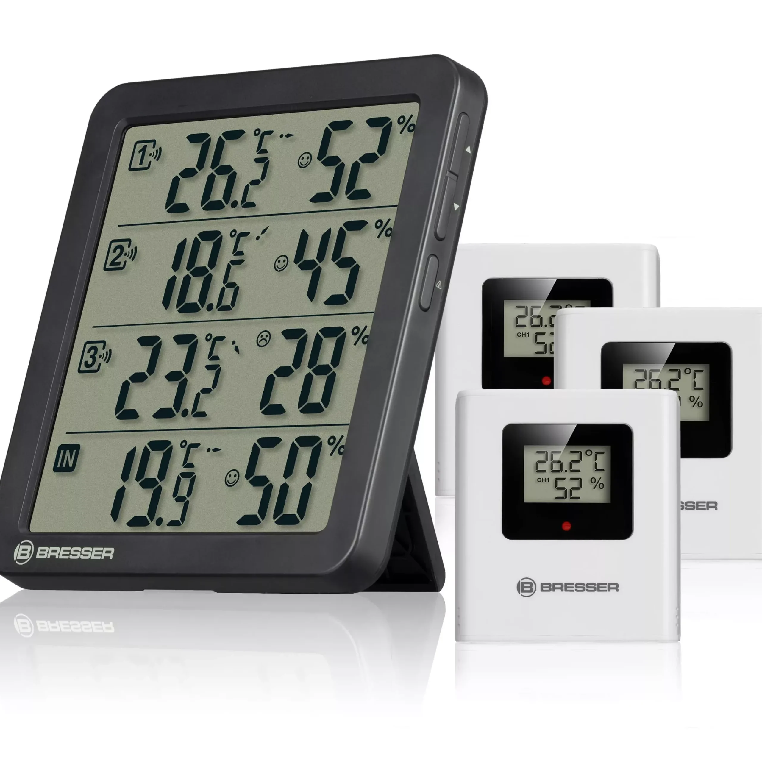 Quadro NV Thermo-Hygrometer schwarz>Bresser Fashion