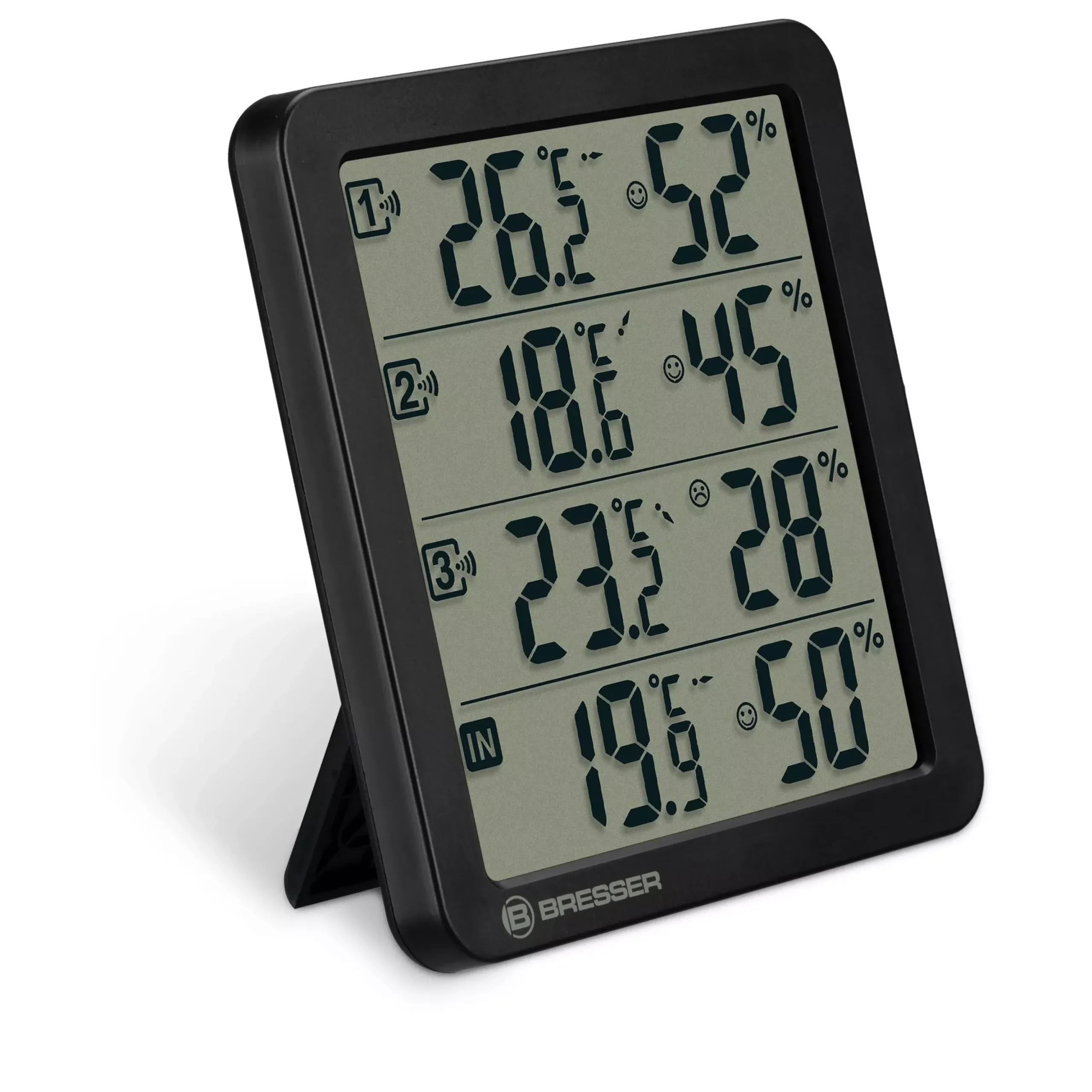 Quadro NV Thermo-Hygrometer schwarz>Bresser Fashion